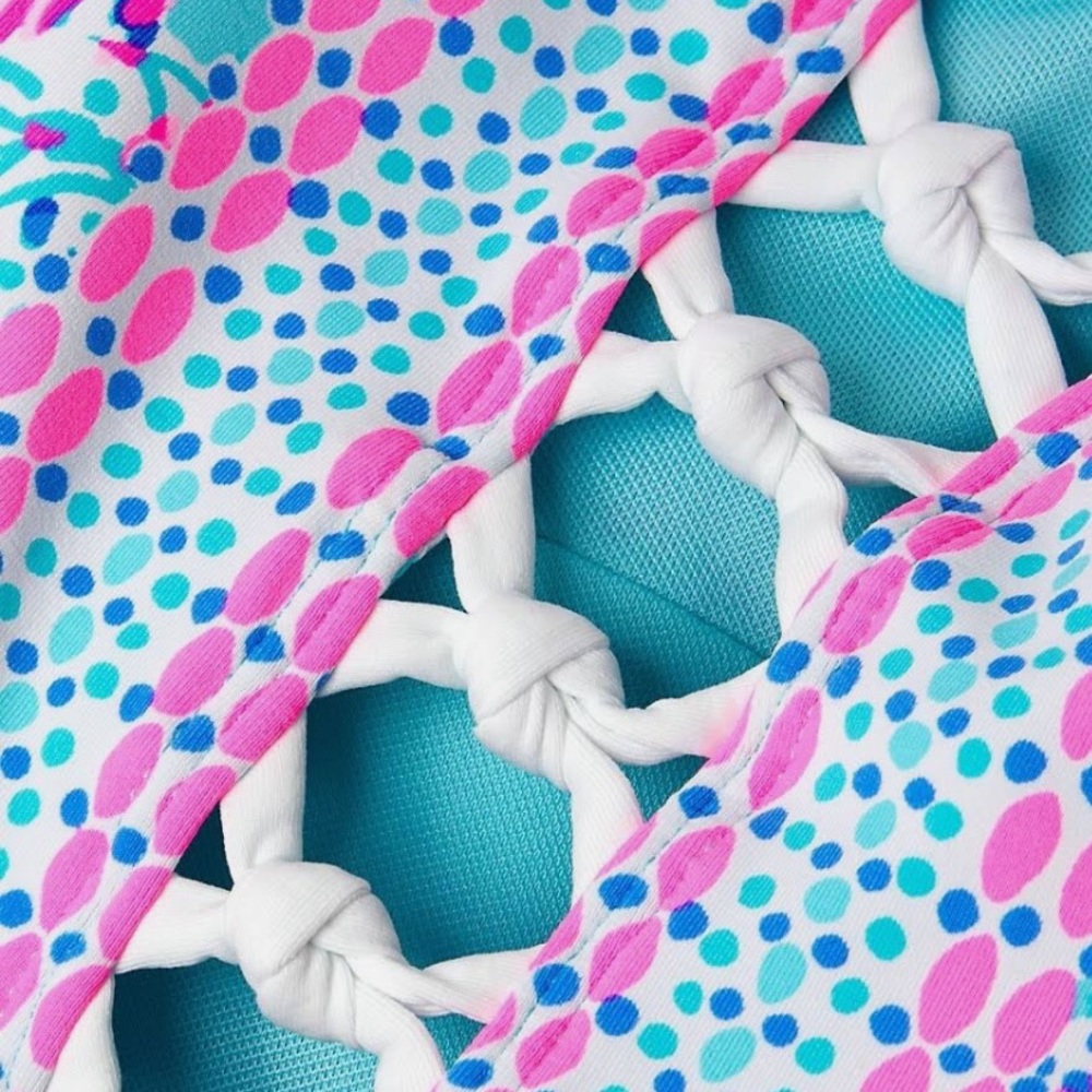 {Lilly Pulitzer} Brand New Caseylee Lattice One-Piece Swimsuit - Picture 6 of 8